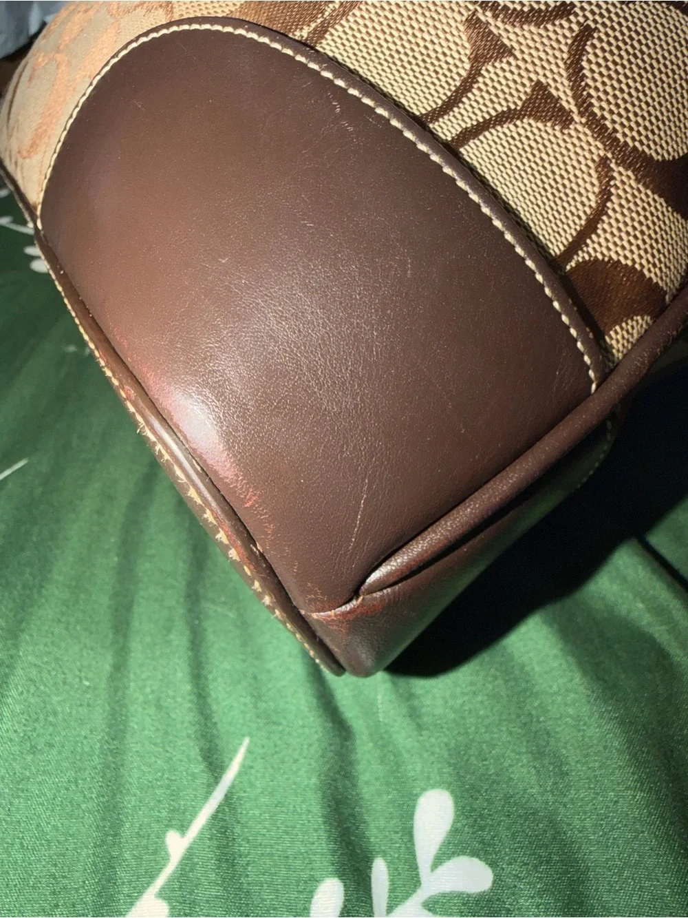 Coach Signature Canvas Crossbody Bag and Wallet in Tan and Brown
